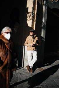 Street style at Pitti Uomo 101.