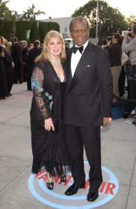 Joanna Shimkus and Sidney Poitier attend Vanity Fair's 10th annual Oscars party at Mortons in West Hollywood, 2004.
