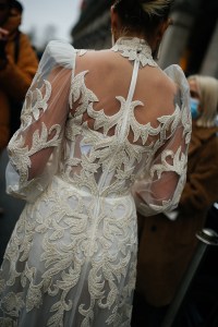 Street style at Paris Haute Couture Week Spring 2022.