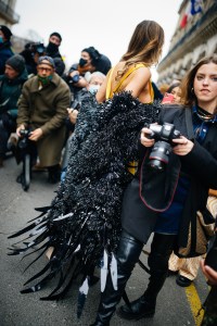 Street style at Paris Haute Couture Week Spring 2022.
