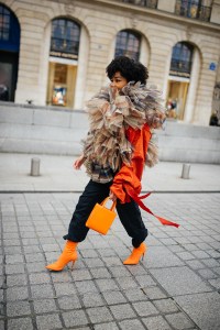 Street style at Paris Haute Couture Week Spring 2022.