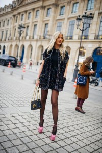 Street style at Paris Haute Couture Week Spring 2022.