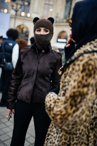 Street style at Paris Haute Couture Week Spring 2022.