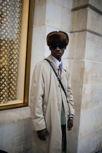 Street style at Paris Haute Couture Week Spring 2022.