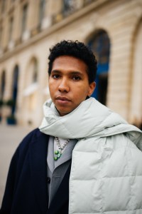 Street style at Paris Haute Couture Week Spring 2022.