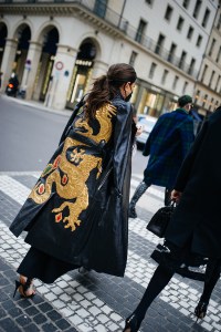 Street style at Paris Haute Couture Week Spring 2022.