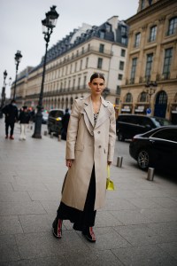 Street style at Paris Haute Couture Week Spring 2022.