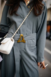 Street style at Paris Haute Couture Week Spring 2022.