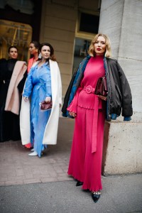 Street style at Paris Haute Couture Week Spring 2022.