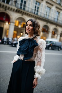 Street style at Paris Haute Couture Week Spring 2022.