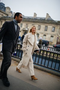 Street style at Paris Haute Couture Week Spring 2022.