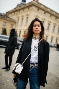 Street style at Paris Haute Couture Week Spring 2022.