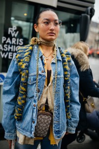 Street style at Paris Haute Couture Week Spring 2022.