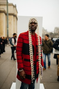 Street style at Paris Haute Couture Week Spring 2022.