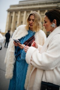 Street style at Paris Haute Couture Week Spring 2022.