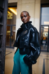 Street style at Paris Haute Couture Week Spring 2022.