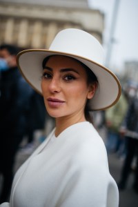 Street style at Paris Haute Couture Week Spring 2022.