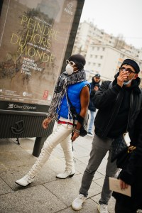 Street style at Paris Haute Couture Week Spring 2022.