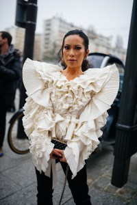Street style at Paris Haute Couture Week Spring 2022.