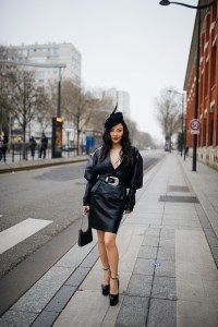 Street style at Paris Haute Couture Week Spring 2022.