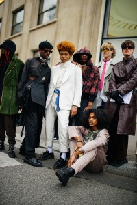 Street style at Paris Haute Couture Week Spring 2022.