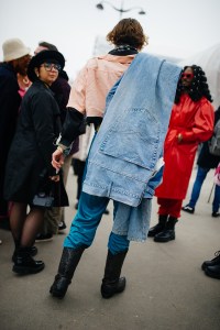 Street style at Paris Haute Couture Week Spring 2022.