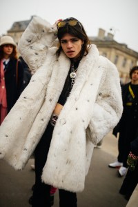 Street style at Paris Haute Couture Week Spring 2022.