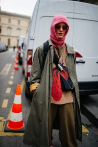 Street style at Paris Haute Couture Week Spring 2022.