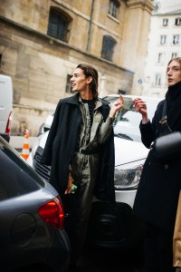 Street style at Paris Haute Couture Week Spring 2022.