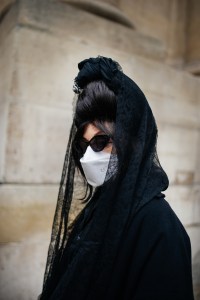 Street style at Paris Haute Couture Week Spring 2022.