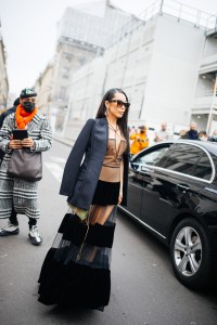 Street style at Paris Haute Couture Week Spring 2022.