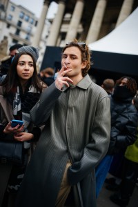 Street style at Paris Haute Couture Week Spring 2022.