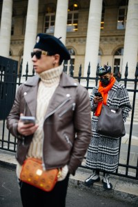 Street style at Paris Haute Couture Week Spring 2022.