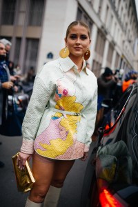 Street style at Paris Haute Couture Week Spring 2022.
