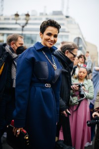 Street style at Paris Haute Couture Week Spring 2022.