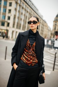 Street style at Paris Haute Couture Week Spring 2022.