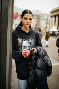 Street style at Paris Haute Couture Week Spring 2022.