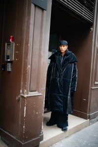 Street style at Paris Haute Couture Week Spring 2022.