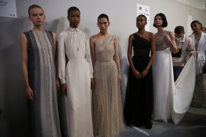 Backstage at Christian Dior Couture Spring 2022