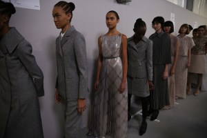 Backstage at Christian Dior Couture Spring 2022