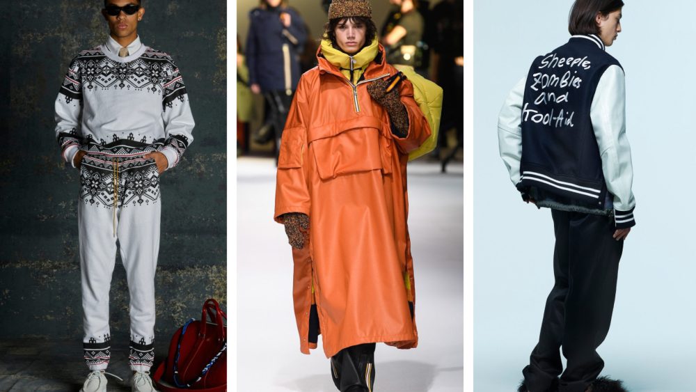 Men's Fall/Winter 22-23 collections key into three novel themes: après-ski, gorpcore and varsity prep.
