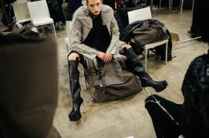 Backstage at Rick Owens Men's Fall 2022