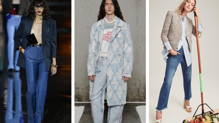Looser and wider fits continue to build momentum, but there are other runway-born themes sweeping across the women’s denim category.