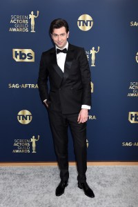 Nicholas Braun at the 28th Screen Actors Guild Awards held at Barker Hangar on February 27th, 2022 in Santa Monica, California.