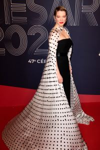 Lea Seydoux arrives at the 47th edition of the Cesar Film Awards ceremony at the Olympia in Paris, France on March 25, 2022. Photo by David Niviere/Abaca/Sipa USA(Sipa via AP Images)