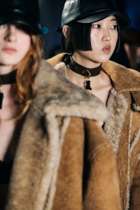 Backstage at Coach RTW Fall 2022 ​on February 14, 2022 in New York.