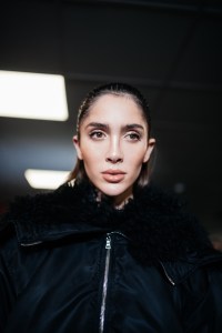 Backstage at David Koma RTW Fall 2022 on February 20, 2022 in London