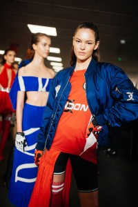 Backstage at David Koma RTW Fall 2022 on February 20, 2022 in London