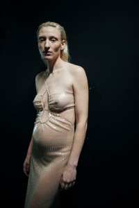 Backstage at Nensi Dojaka RTW Fall 2022 on February 19, 2022 in London