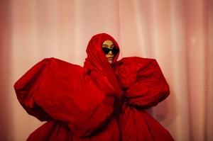 Backstage at Richard Quinn RTW Fall 2022 on February 19, 2022 in London
